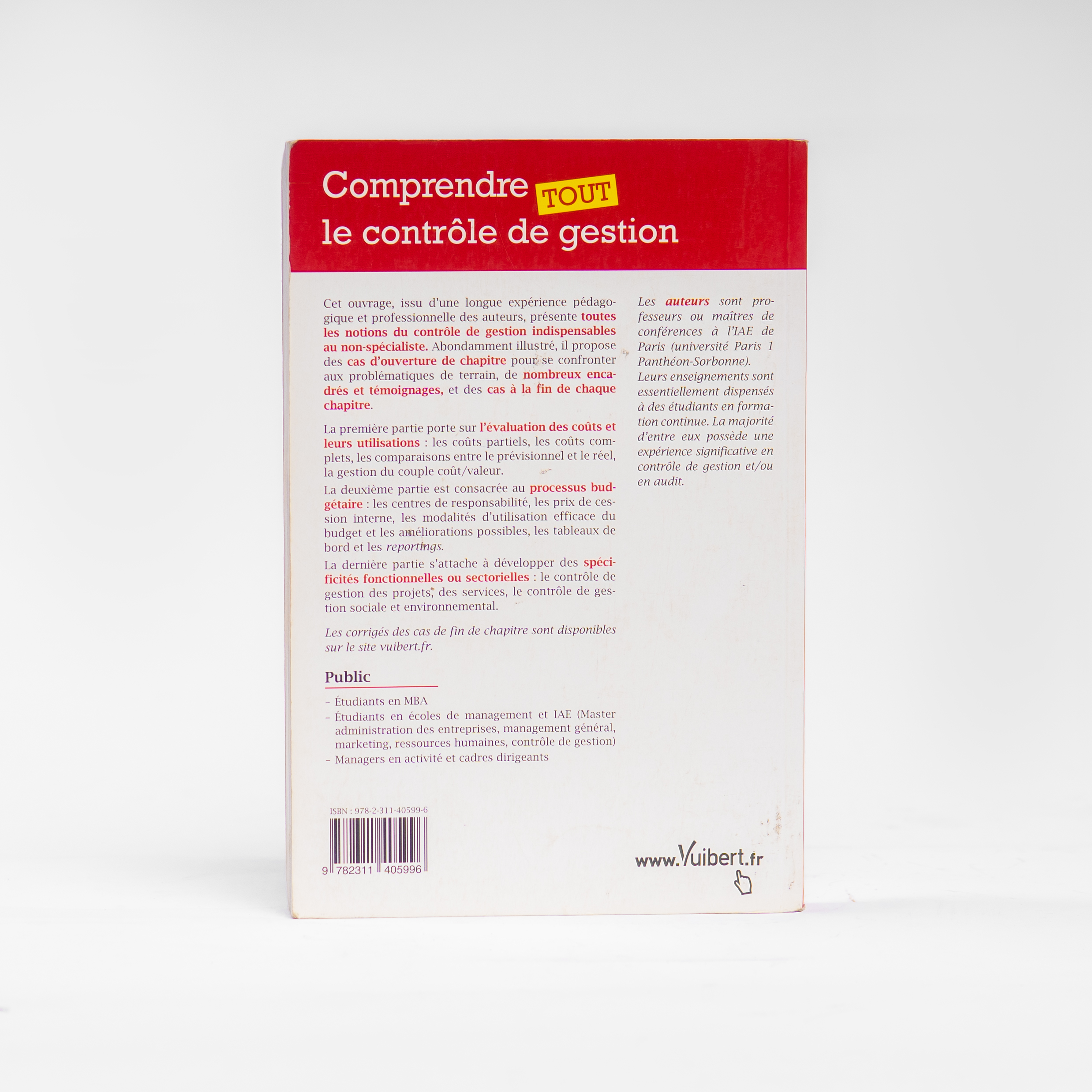 Comprendre TOUT le contrôle de gestion Olivier de La Villarmois Vuibert 322 pages – Image 2