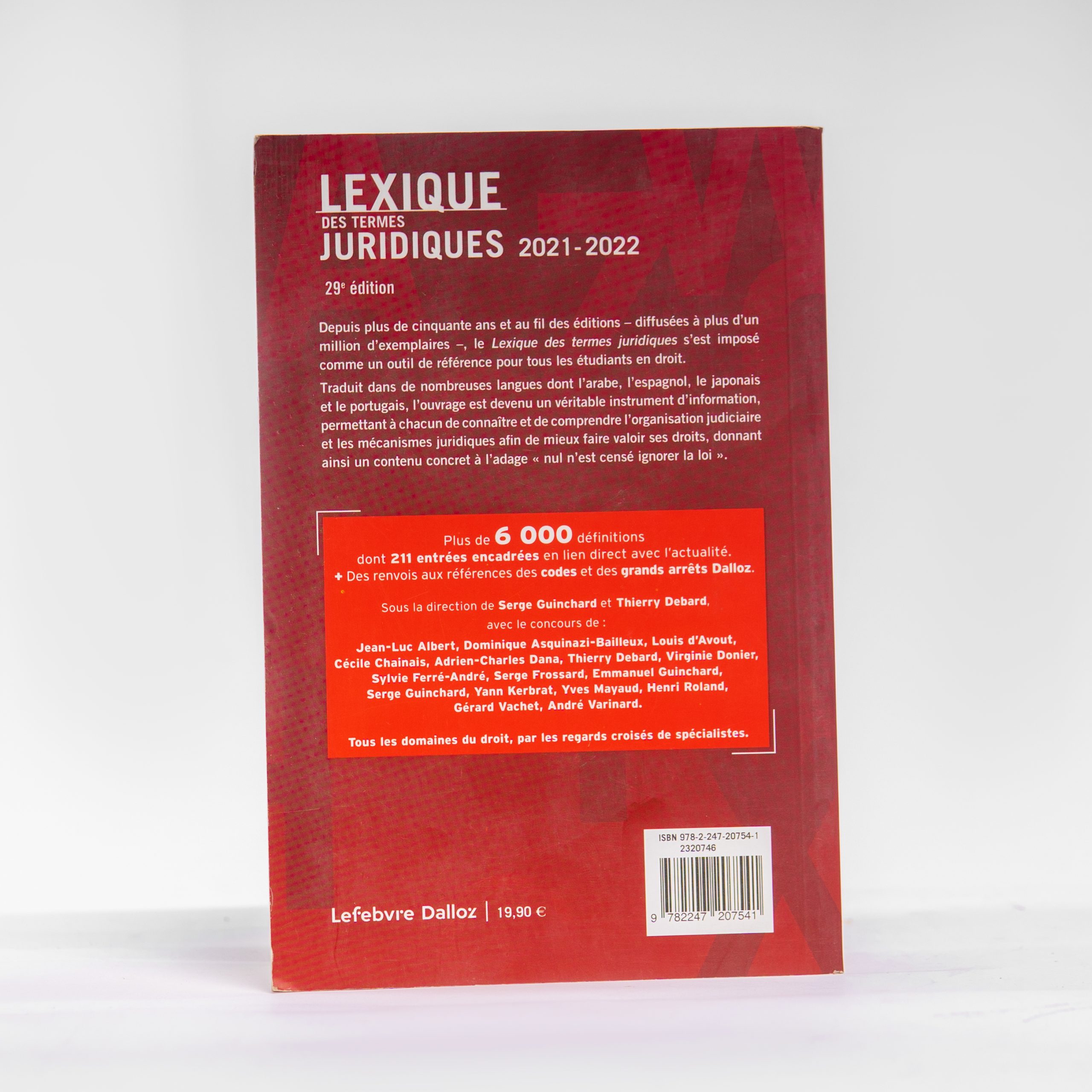 LEXIQUE des termes JURIDIQUES 2021-2022 DALLOZ 1119 pages 29e édition – Image 2
