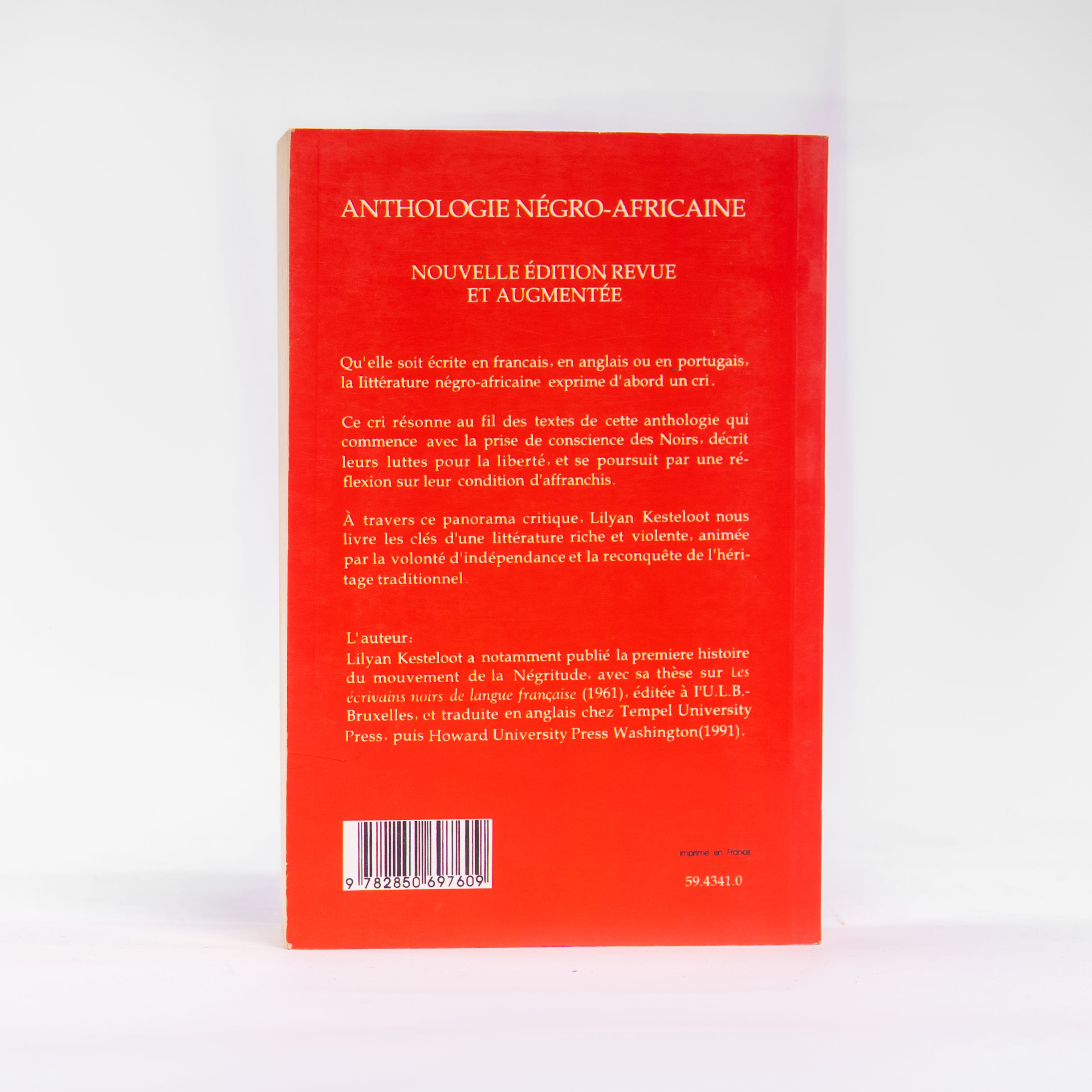 ANTHOLOGIE NEGRO-AFRICAINE Lilian Kesteloot EDICEF Nouvelles Editions 556 pages – Image 2