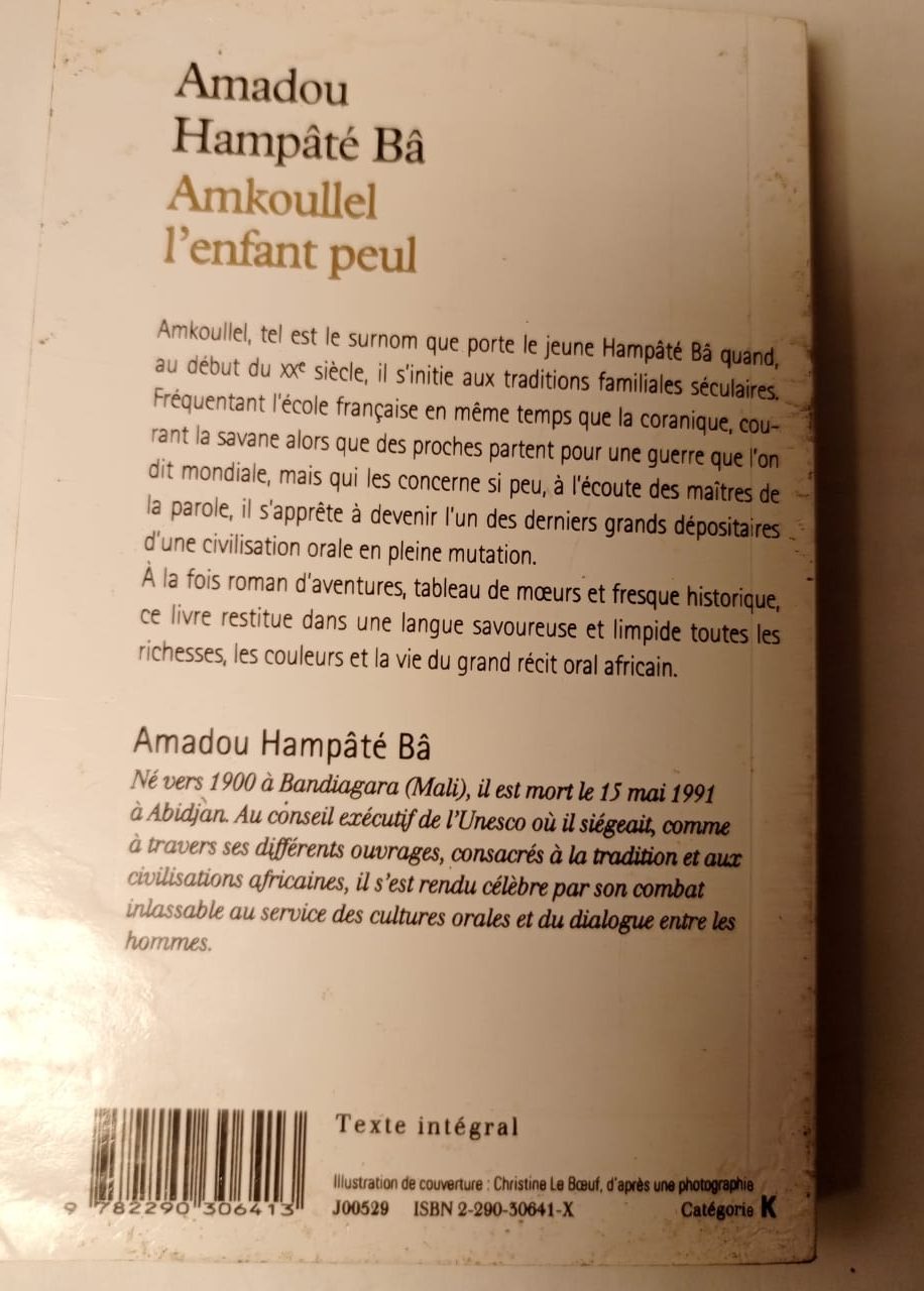 Amkoullel l'enfant peul Mémoires Amadou Hampaté Ba éd J'AI LU 446 pages – Image 2