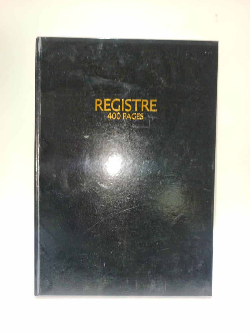 Registre simple quadrillé 400 pages 25x35cm 5x5mm