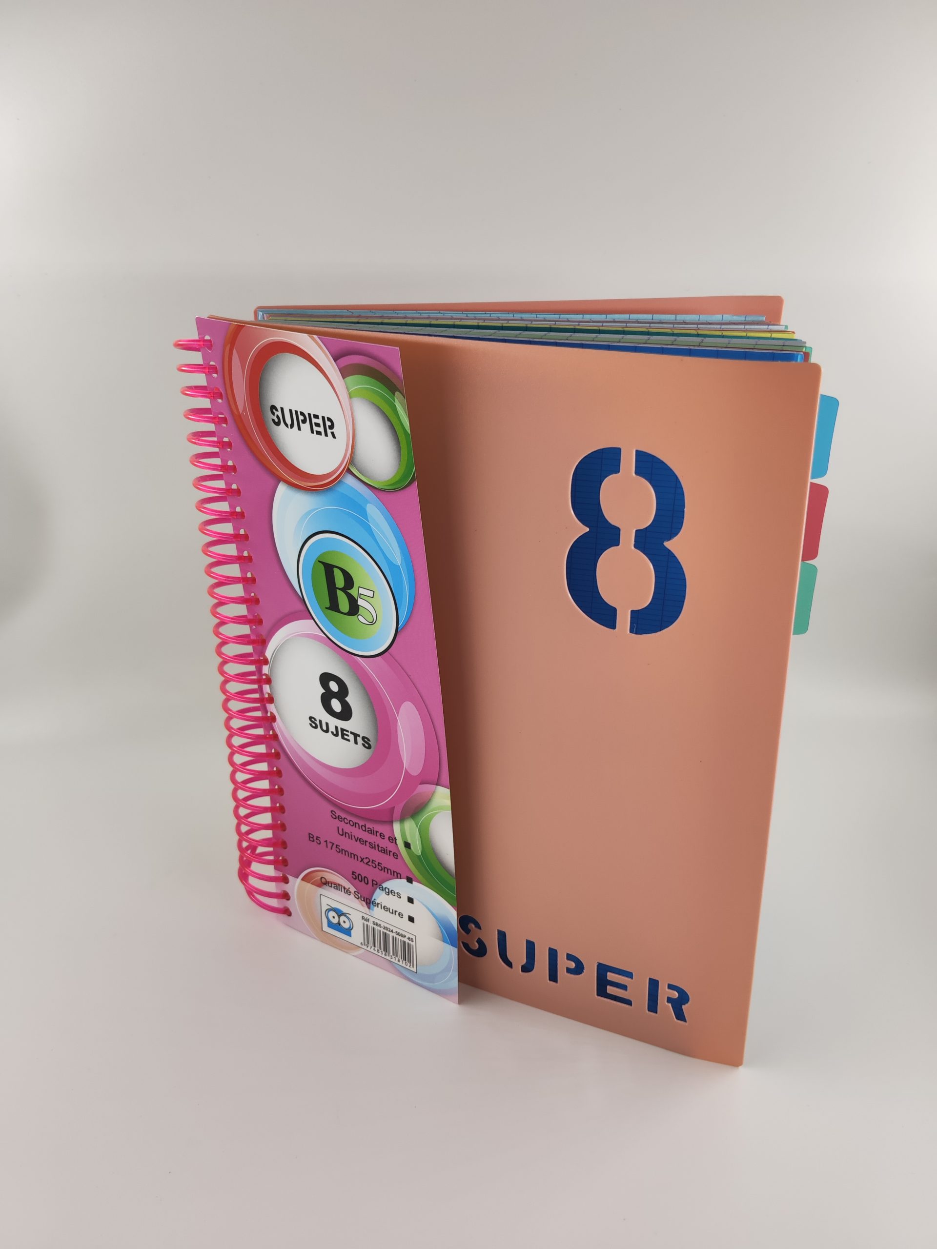 Cahier en spirale pp 500p B5 SUPER 8 sujets – Image 10
