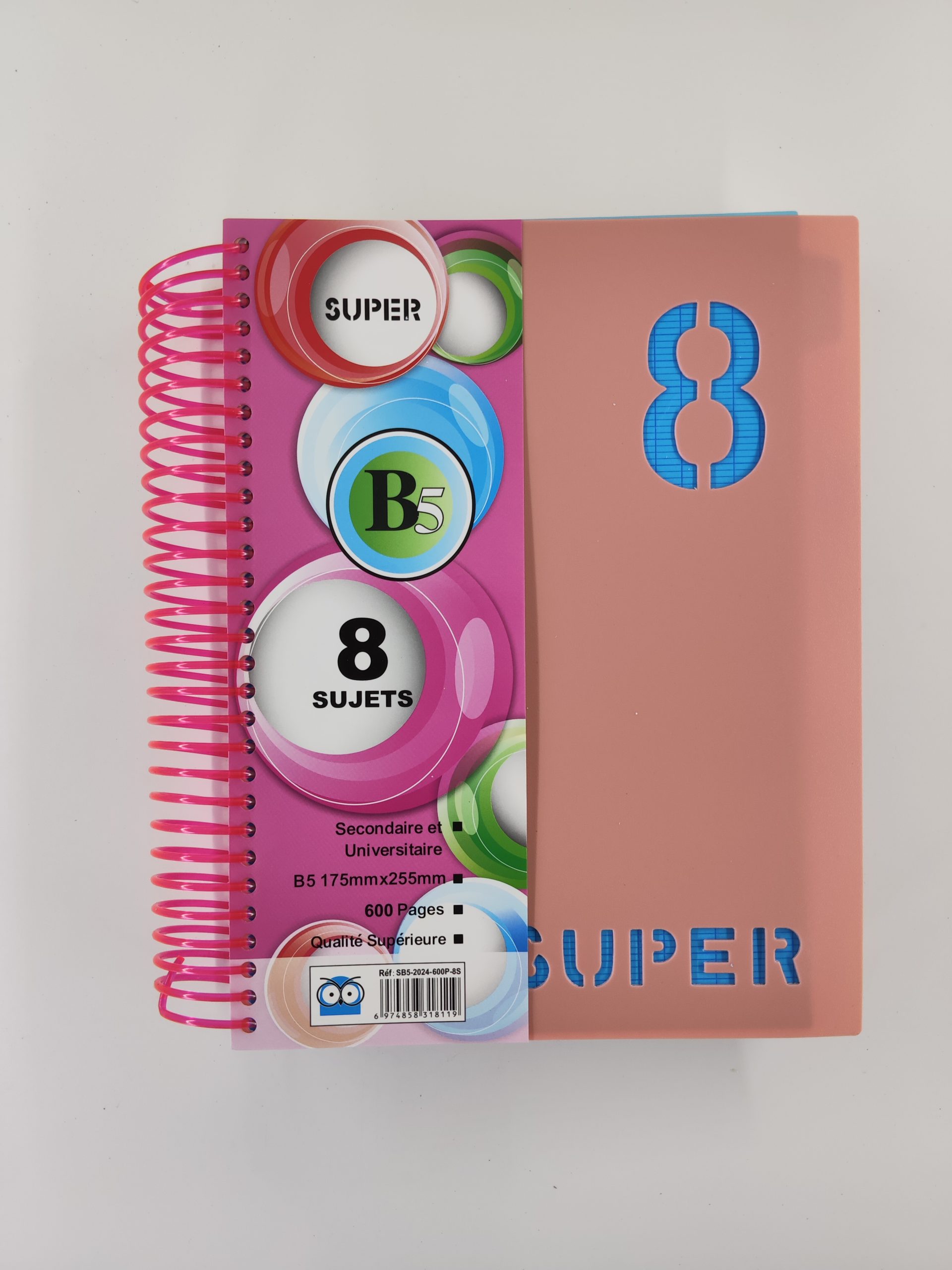 Cahier en spirale pp 600p B5 SUPER 8 sujets – Image 4