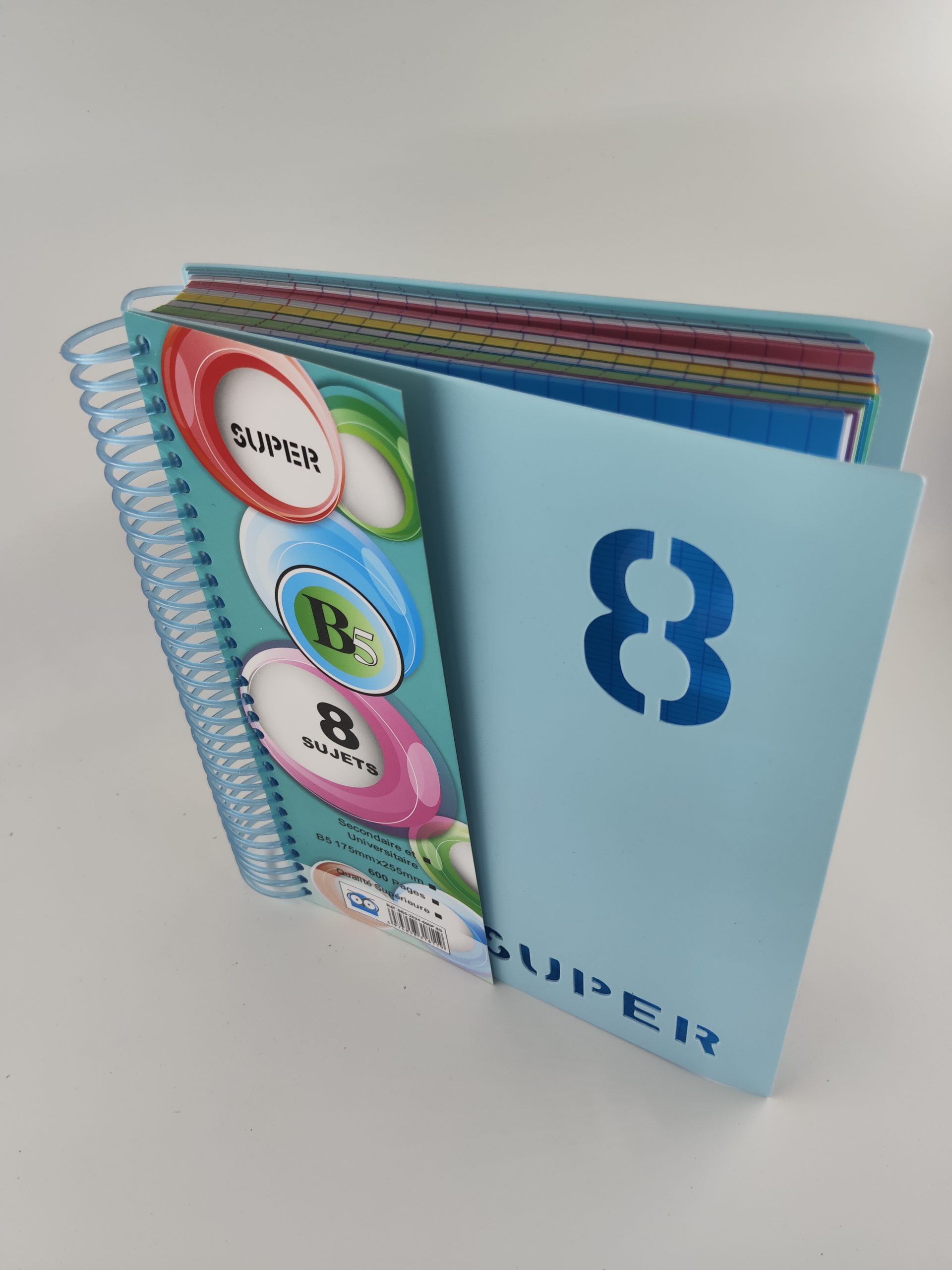 Cahier en spirale pp 600p B5 SUPER 8 sujets – Image 2