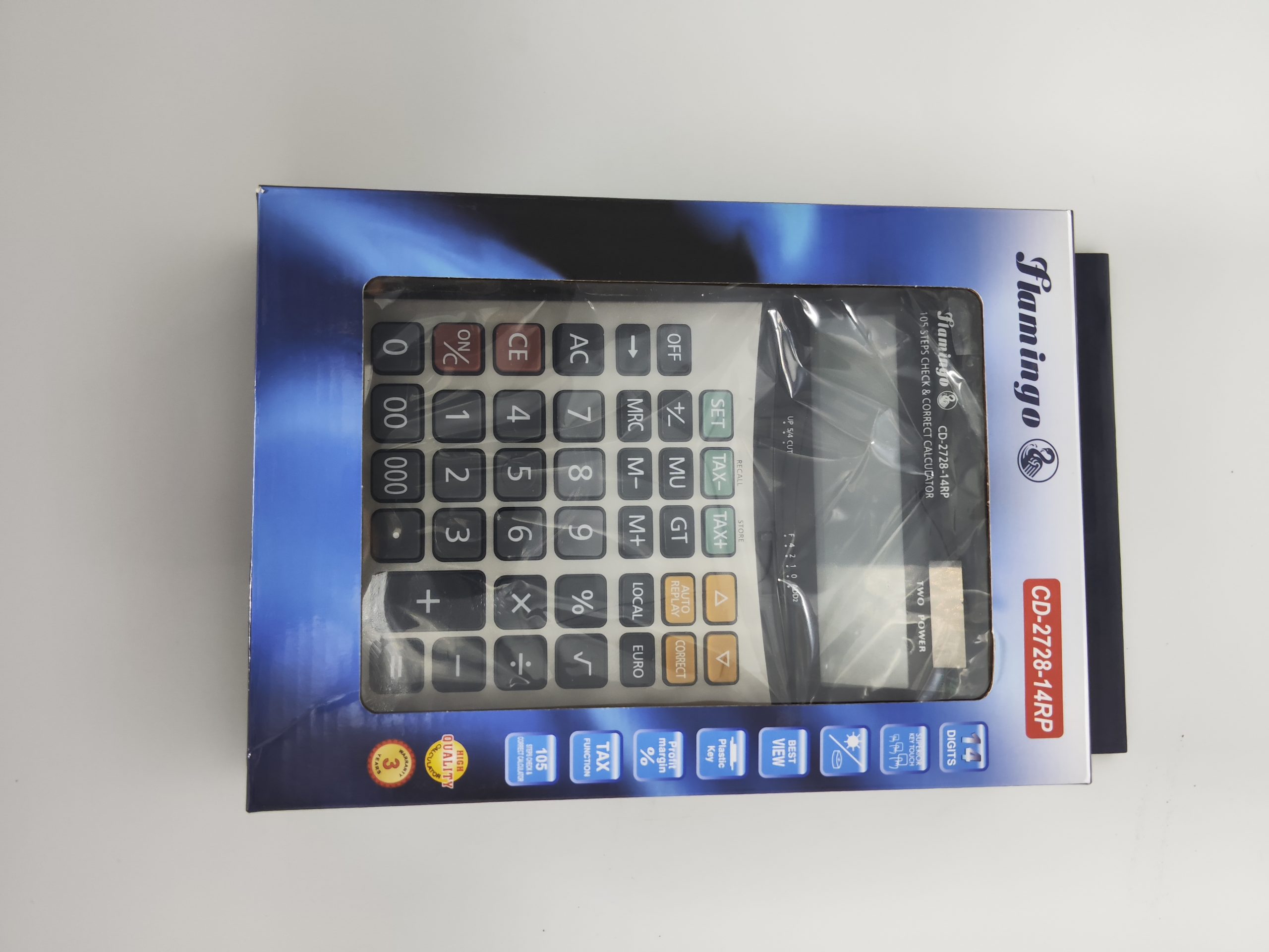 Calculatrice de table commerçante FLAMINGO CD-2728-14RP – Image 5
