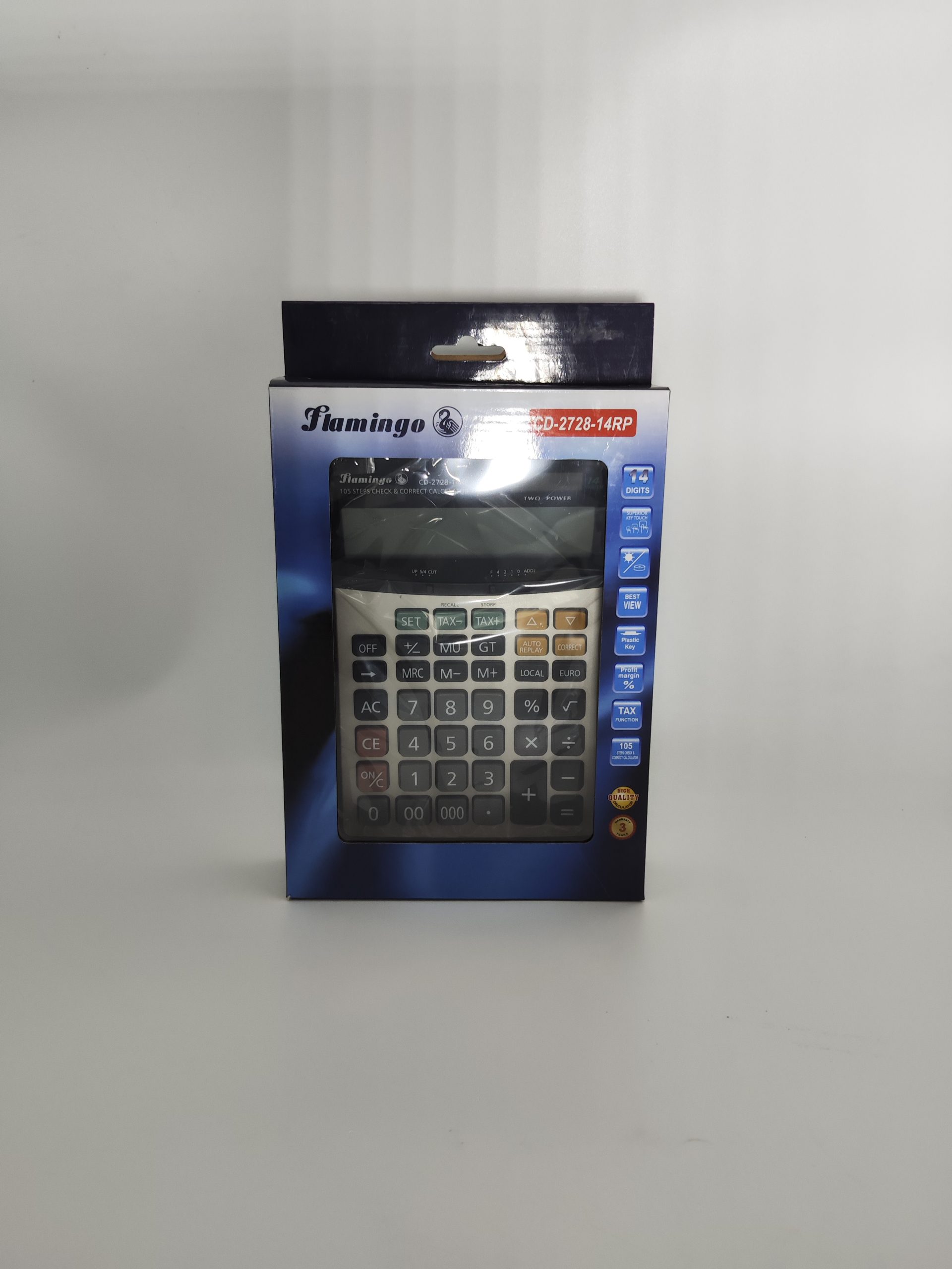 Calculatrice de table commerçante FLAMINGO CD-2728-14RP – Image 6