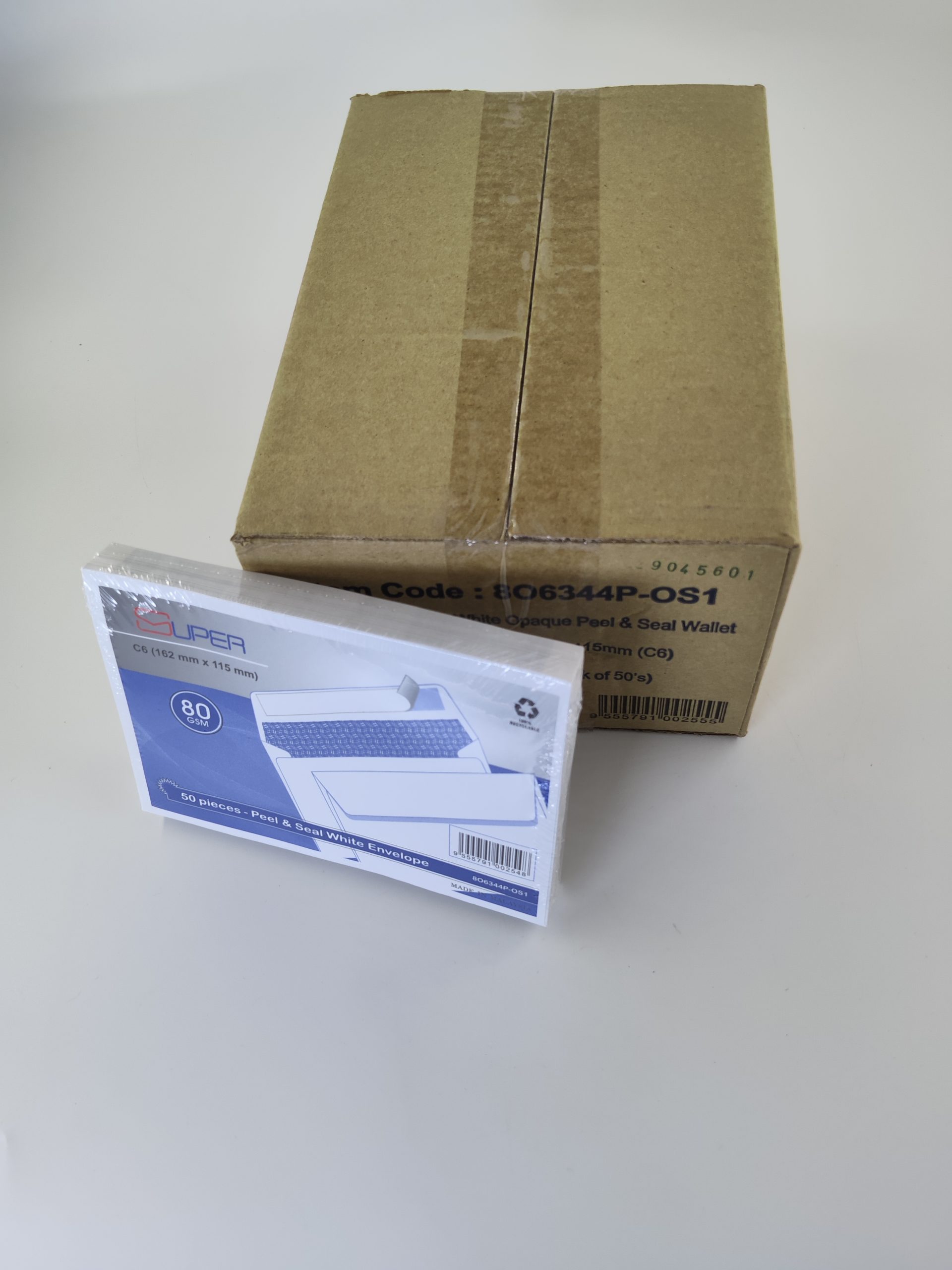 Enveloppe Blanche 115x162mm SUPER 80gsm auto collant 50 pièces – Image 6