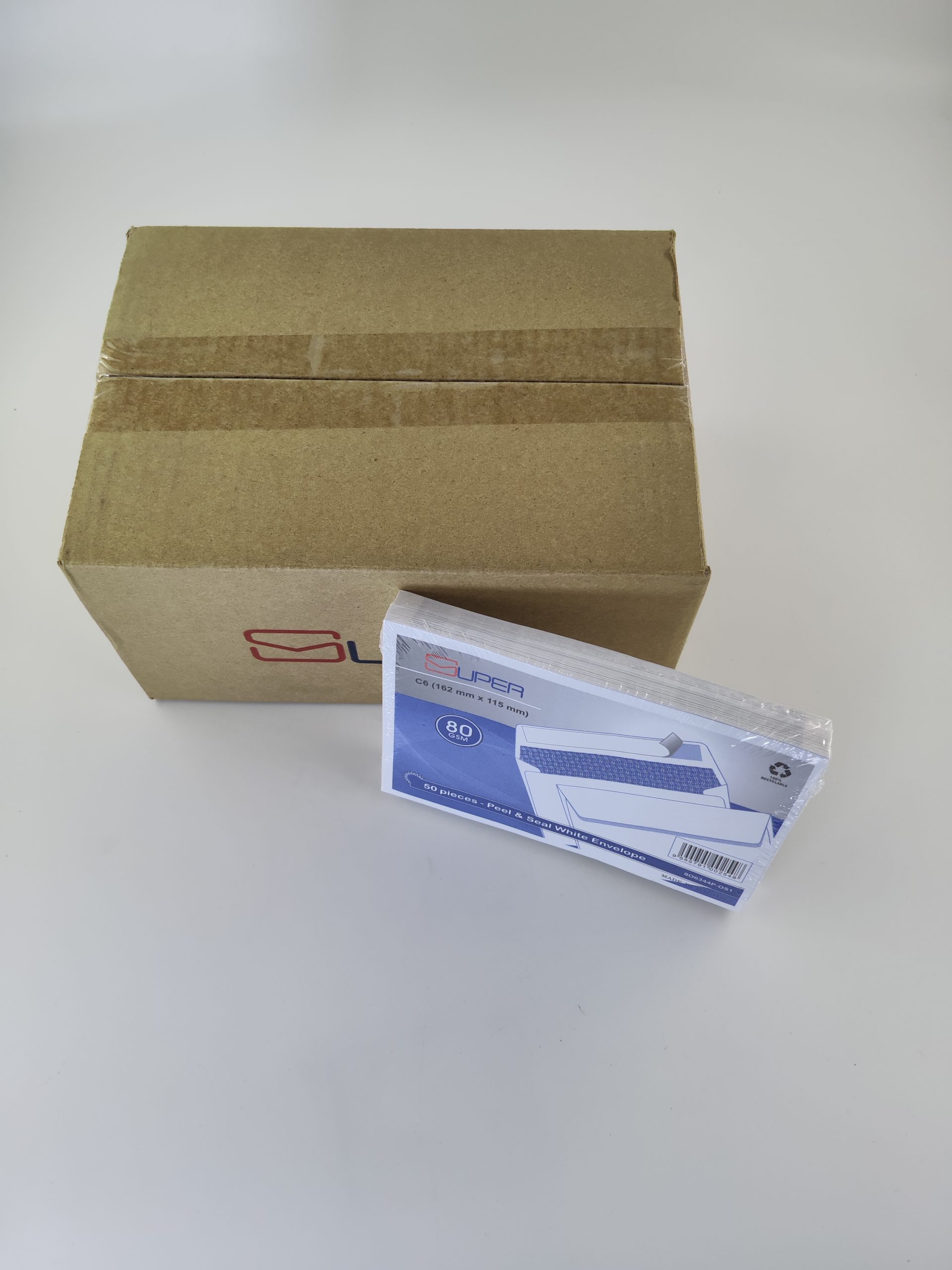Enveloppe Blanche 115x162mm SUPER 80gsm auto collant 50 pièces – Image 3
