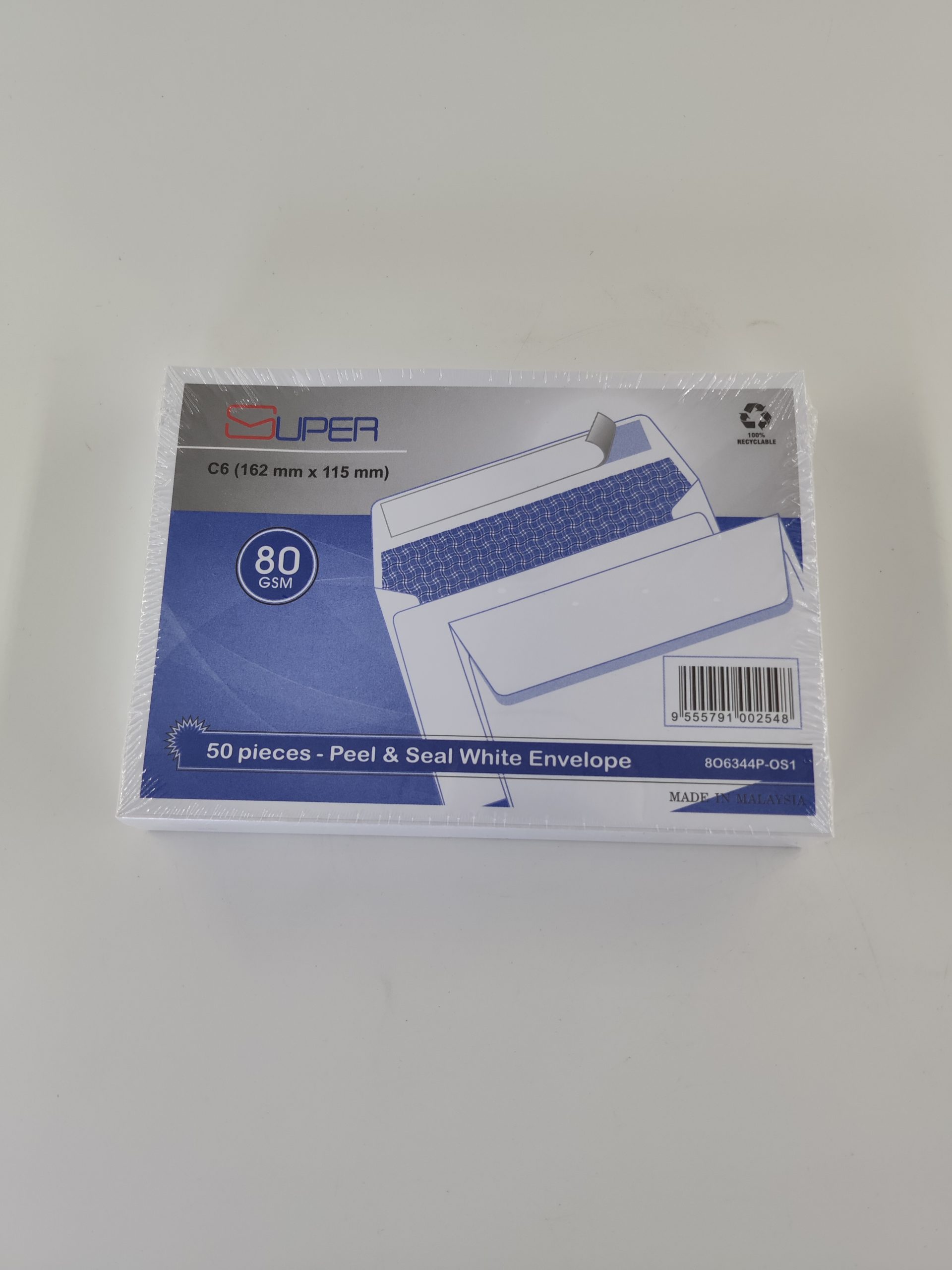 Enveloppe Blanche 115x162mm SUPER 80gsm auto collant 50 pièces – Image 4