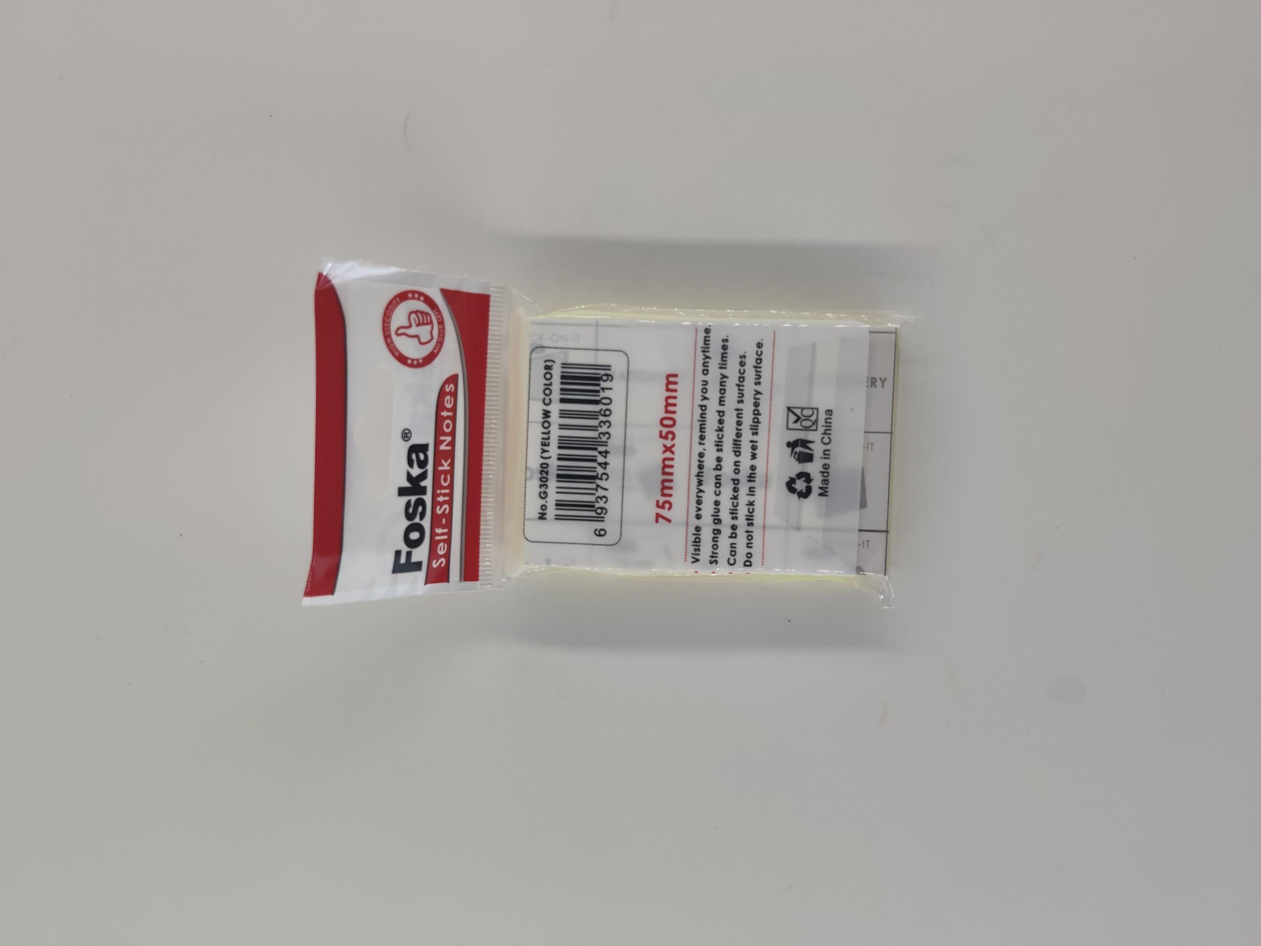 Papier auto collant Post it Jaune G3020 75x50mm 100 feuilles FOSKA – Image 3