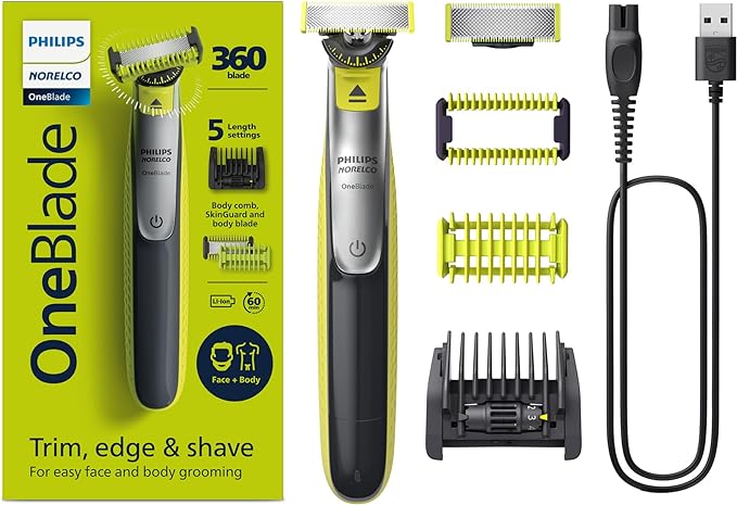 Rasoir et tondeuse électrique Philips OneBlade Pro 360 hybride Visage + Corps – Image 5