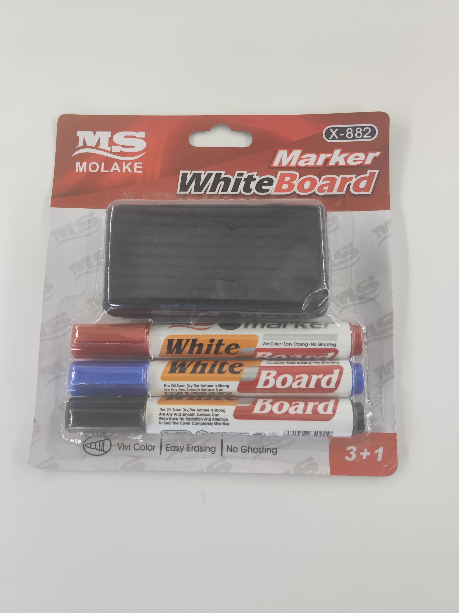 Marqueur tableau blanc MS Molake X-882 avec effaceur