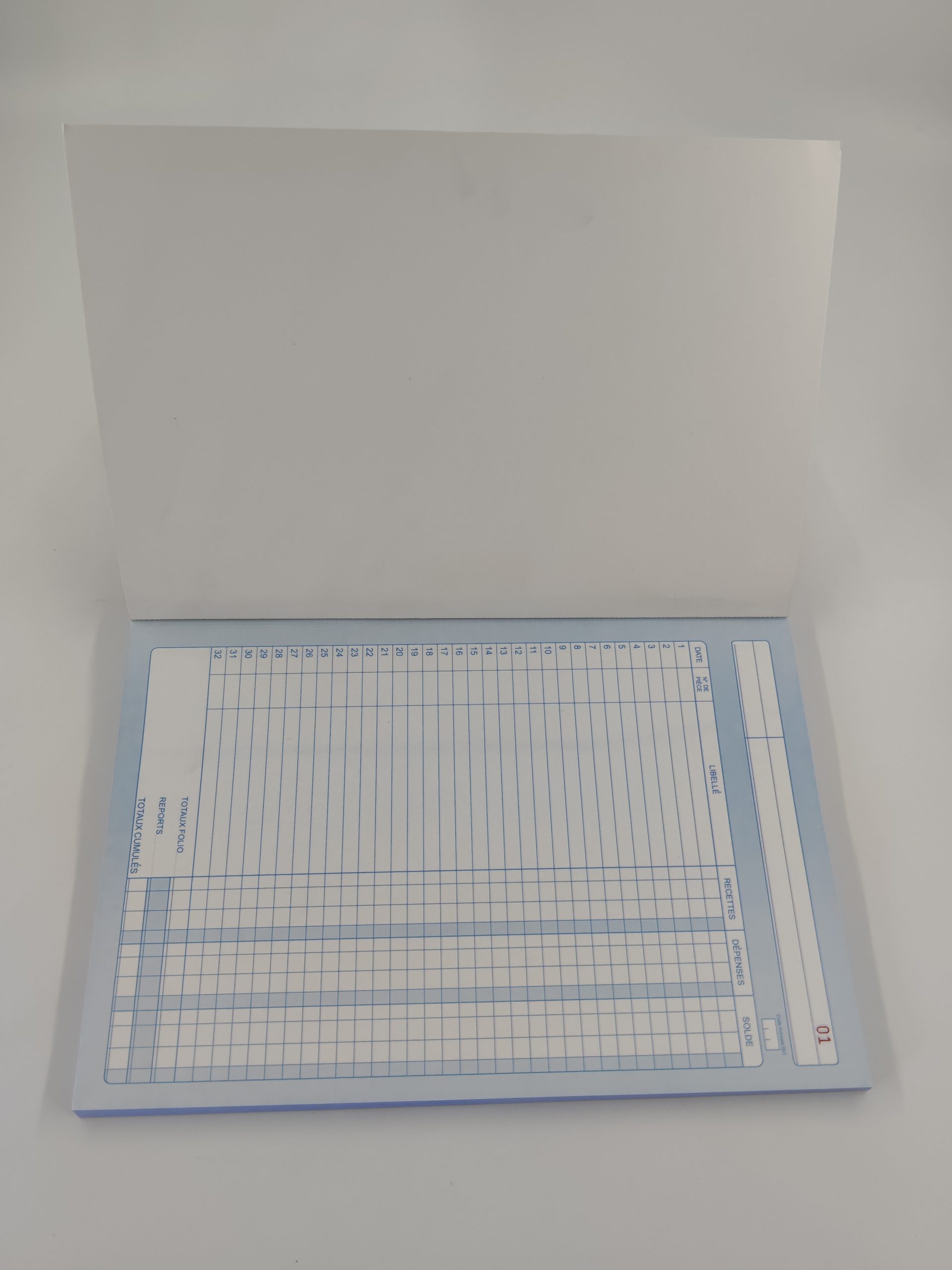 Carnet recette dépense A4 dupli autocopiant de 50 feuilles – Image 4
