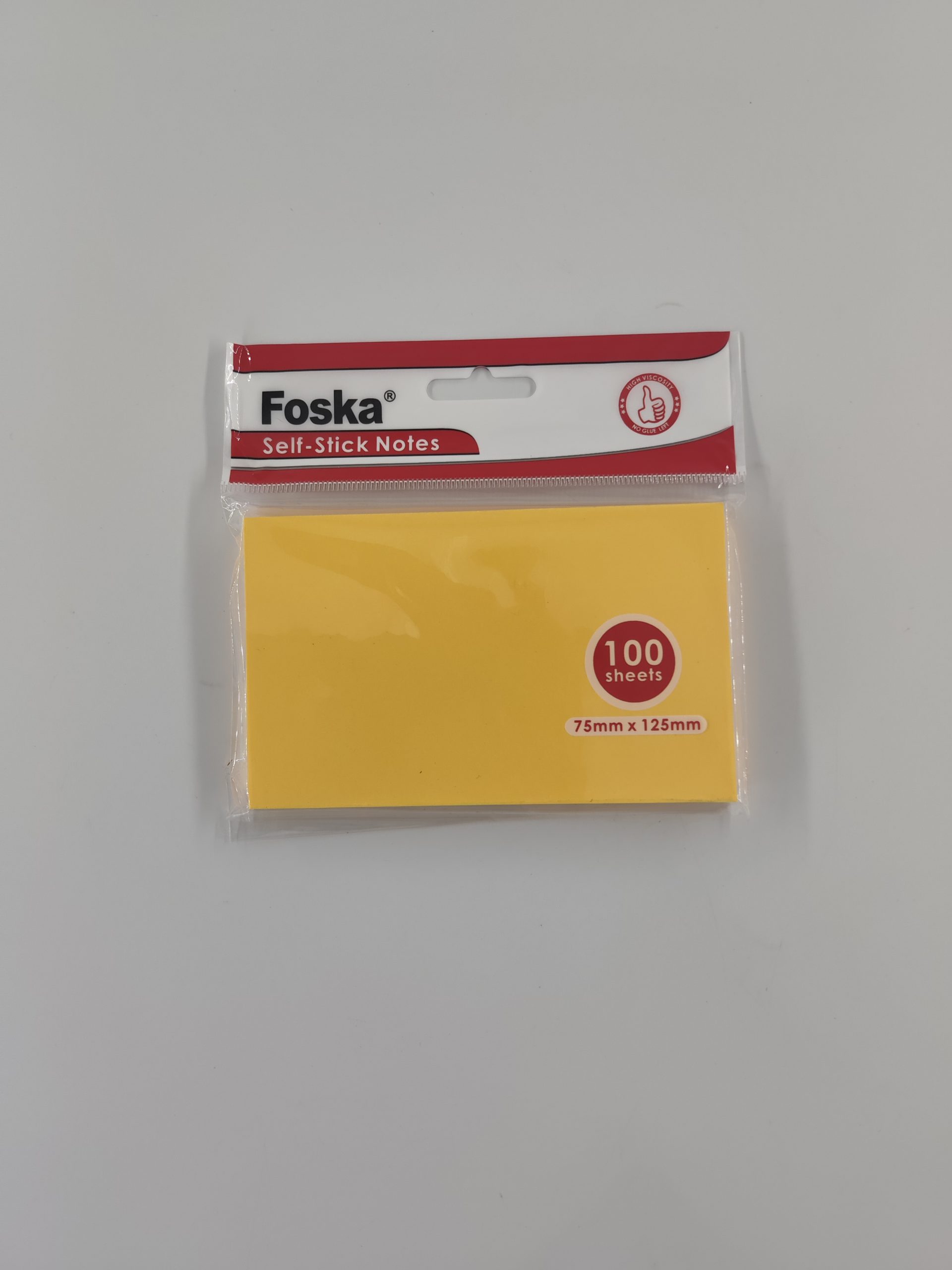 Papier auto collant Post it Jaune G3050-1 75x125mm 100 feuilles FOSKA