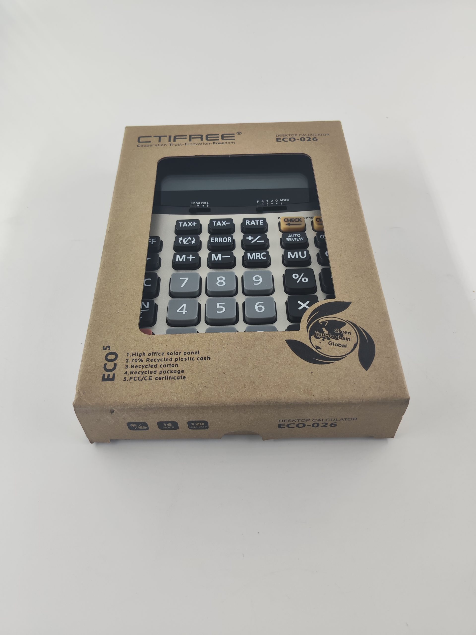 Calculatrice de table CTIFREE ECO-026 16 chiffres